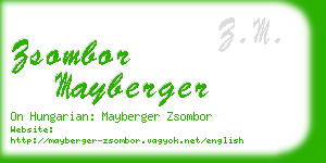 zsombor mayberger business card